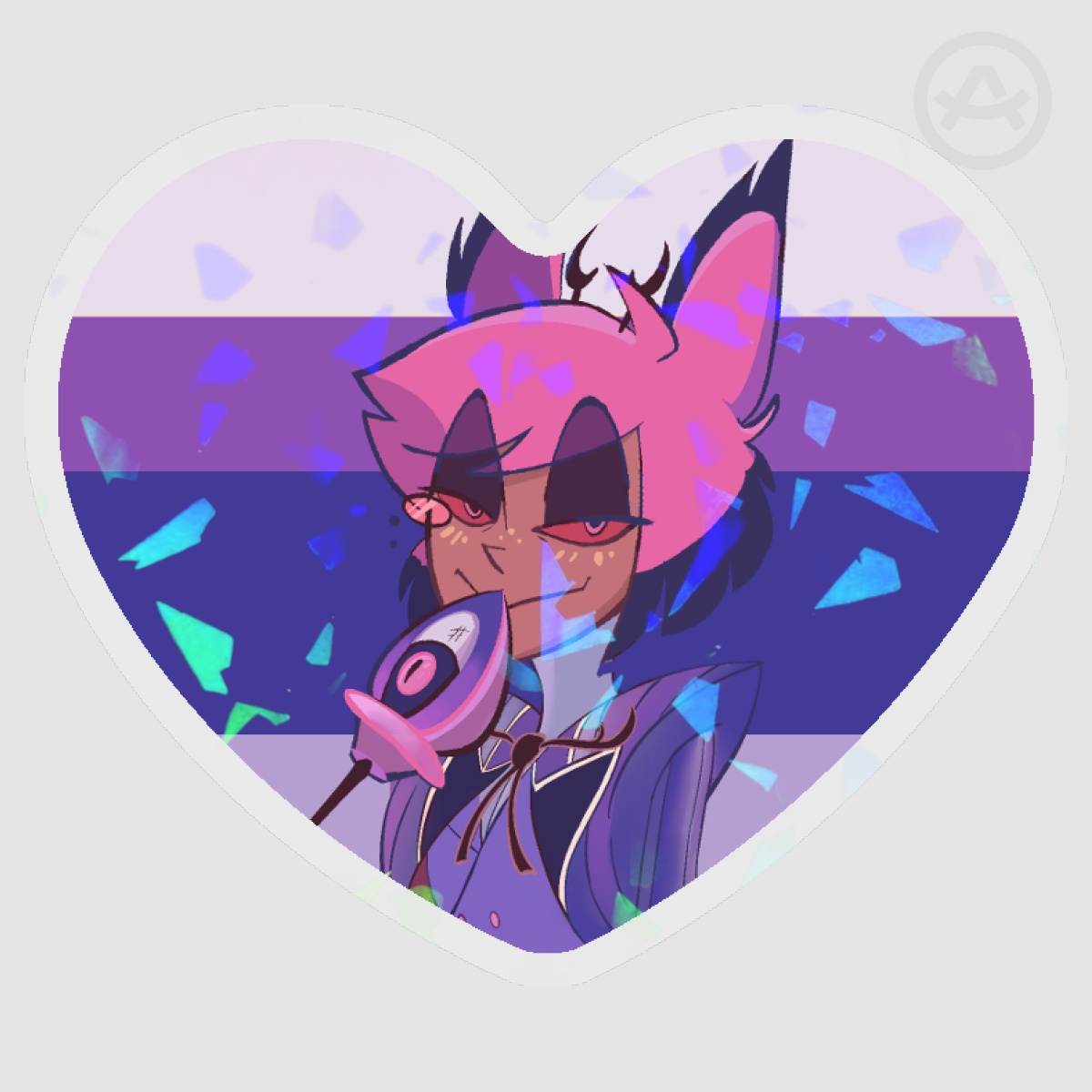 Pride 'Ace' Alastor Clear Vinyl Sticker