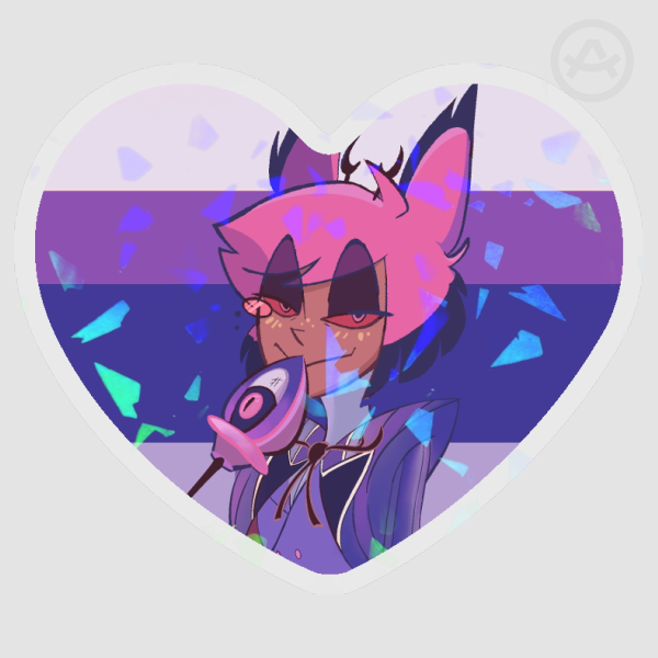 Pride 'Ace' Alastor Clear Vinyl Sticker