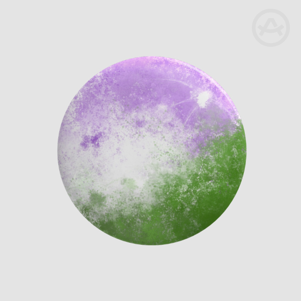Genderqueer Planet Badge
