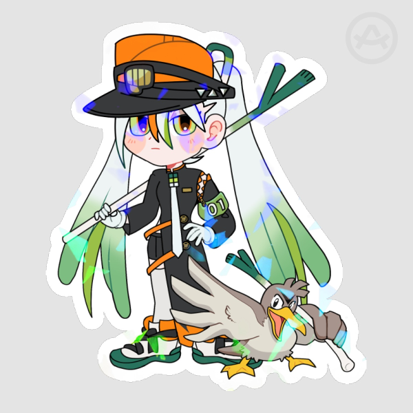 Pokemon Project Voltage Fighting Type Hatsune Miku Die Cut Sticker