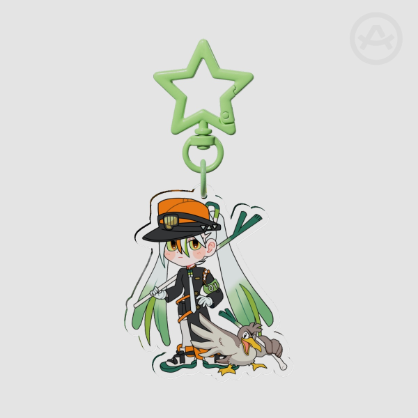 Pokemon Project Voltage Fighting Type Hatsune Miku Clear Acrylic Keychain