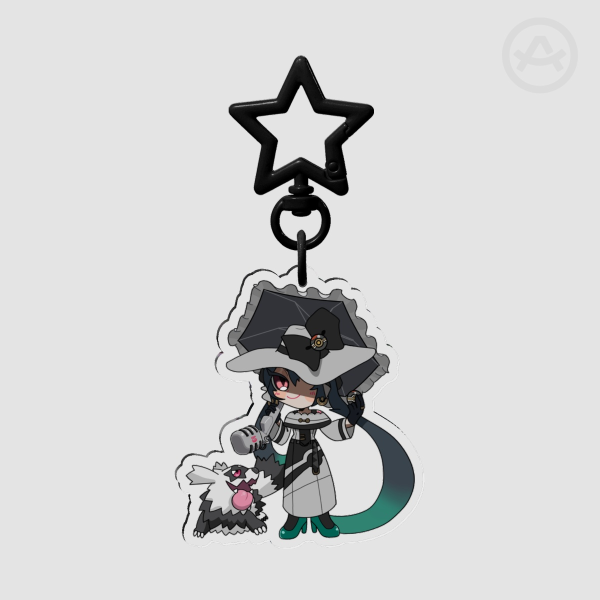 Pokemon Project Voltage Dark Type Hatsune Miku Clear Acrylic Keychain