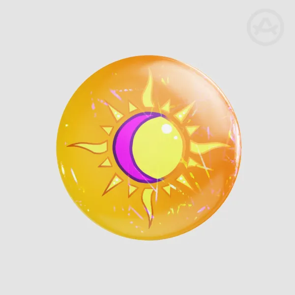 Homestuck Light Aspect/Derse Moon Round Badges (Button Pins)