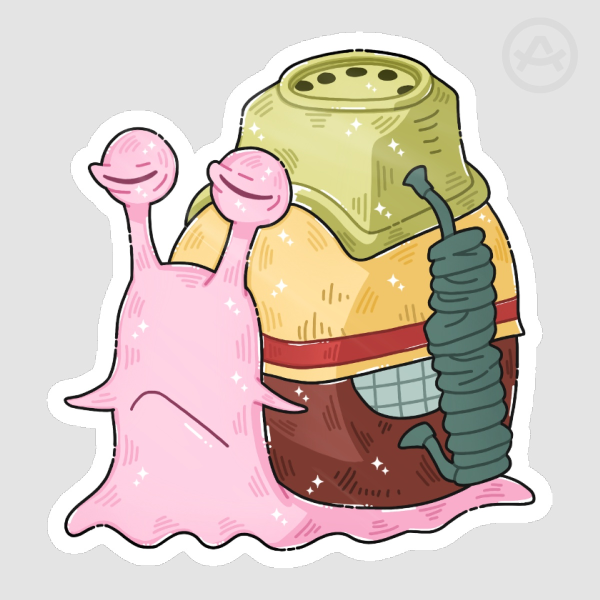 straw hat transponder snail / den den mushi sticker