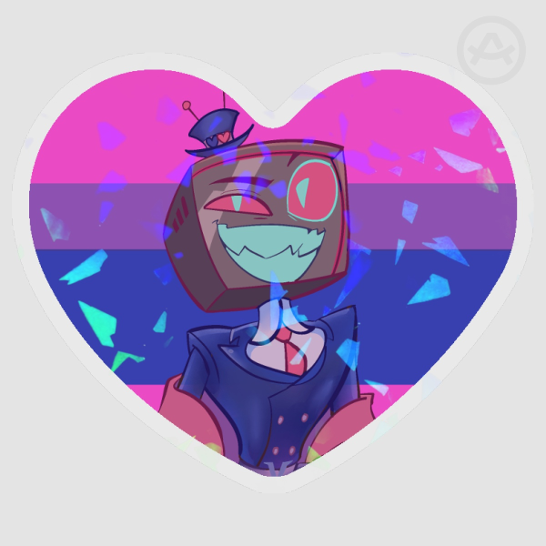 Pride 'Bi' Vox Clear Vinyl Sticker