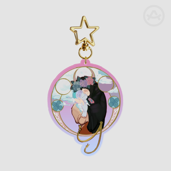 BI4BI panganoron and mayon Colored Edge Acrylic Keychains