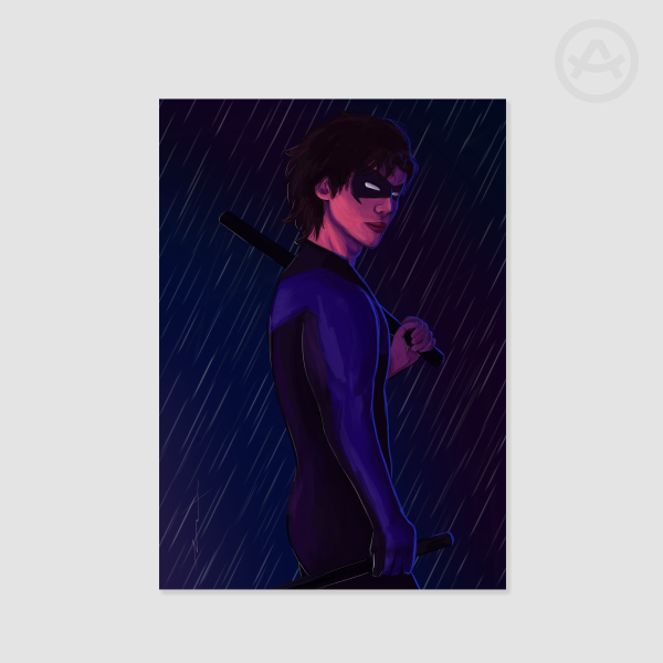 DC Comics Nightwing Art Print Poster A5