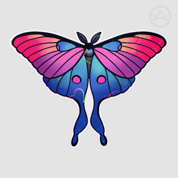 Bisexual PRIDE Holo Heart Die Cut Sticker