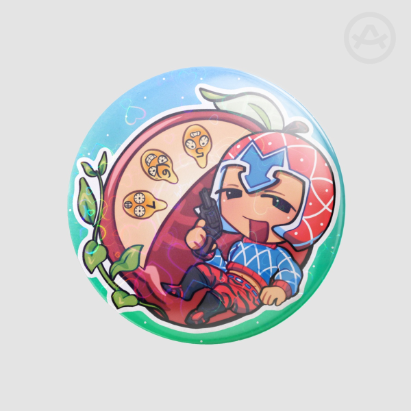 Guido Mista Apple JJBA Round Badges (Button Pins) (58mm)
