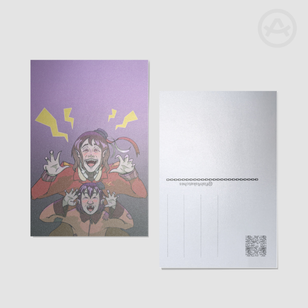 Hetalia, Moldova and Romania Postcard