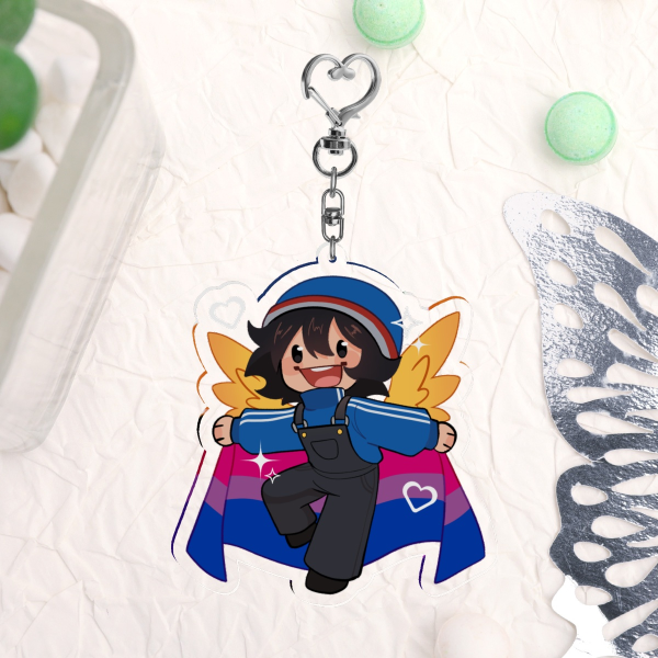 Quackity Bi Keychain
