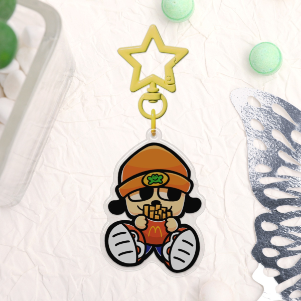 Parappa Fries Epoxy Clear Acrylic Keychain