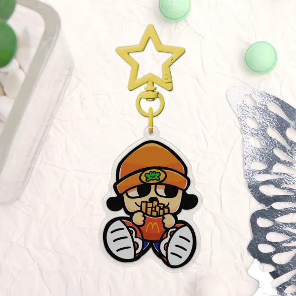 Parappa Fries Epoxy Clear Acrylic Keychain