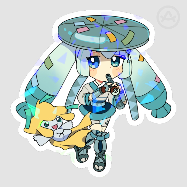 Pokemon Project Voltage Steel Type Hatsune Miku Die Cut Sticker