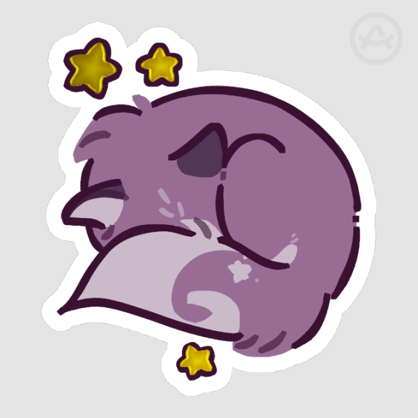 Fox Sleeping in the Stars【Die-cut Sticker】
