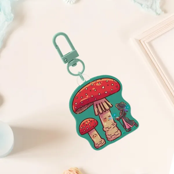 Acrylic Keychain - Mushroom Fly Agaric and Miss Sorcerer
