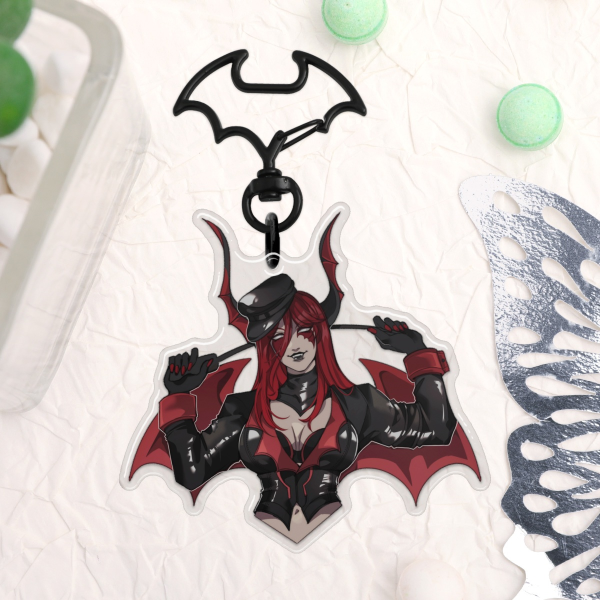 Vamp Fatale Epoxy Clear Acrylic Keychain