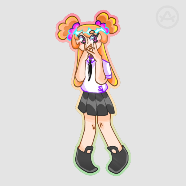 Nene Mace // Colored Edge Die Cut Stickers