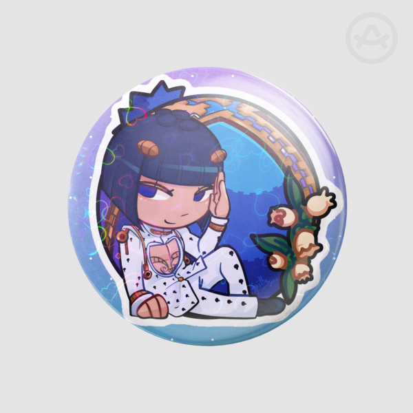 Bruno Bucciarati Blueberry JJBA Round Badges (Button Pins) (58mm)