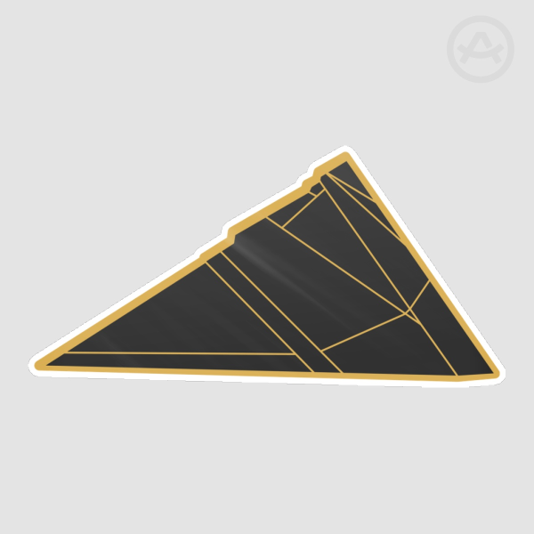 Pyramid Ship Destiny 2 Die Cut Glossy Sticker 2IN