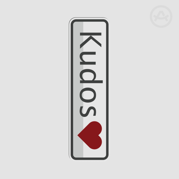 Kudos Button PET Plastic Bookmark