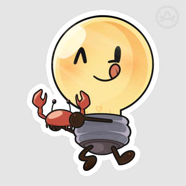 Lightbulb Inanimate Insanity Die Cut Sticker