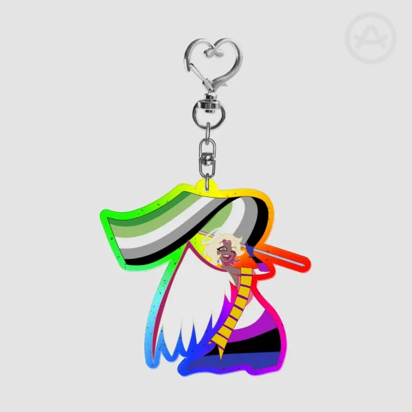 Saints Pride Glitter Keychain - Saint Anthony