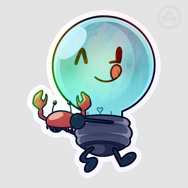 Lightbulb Inanimate Insanity HOLOGRAPHIC Die Cut Sticker