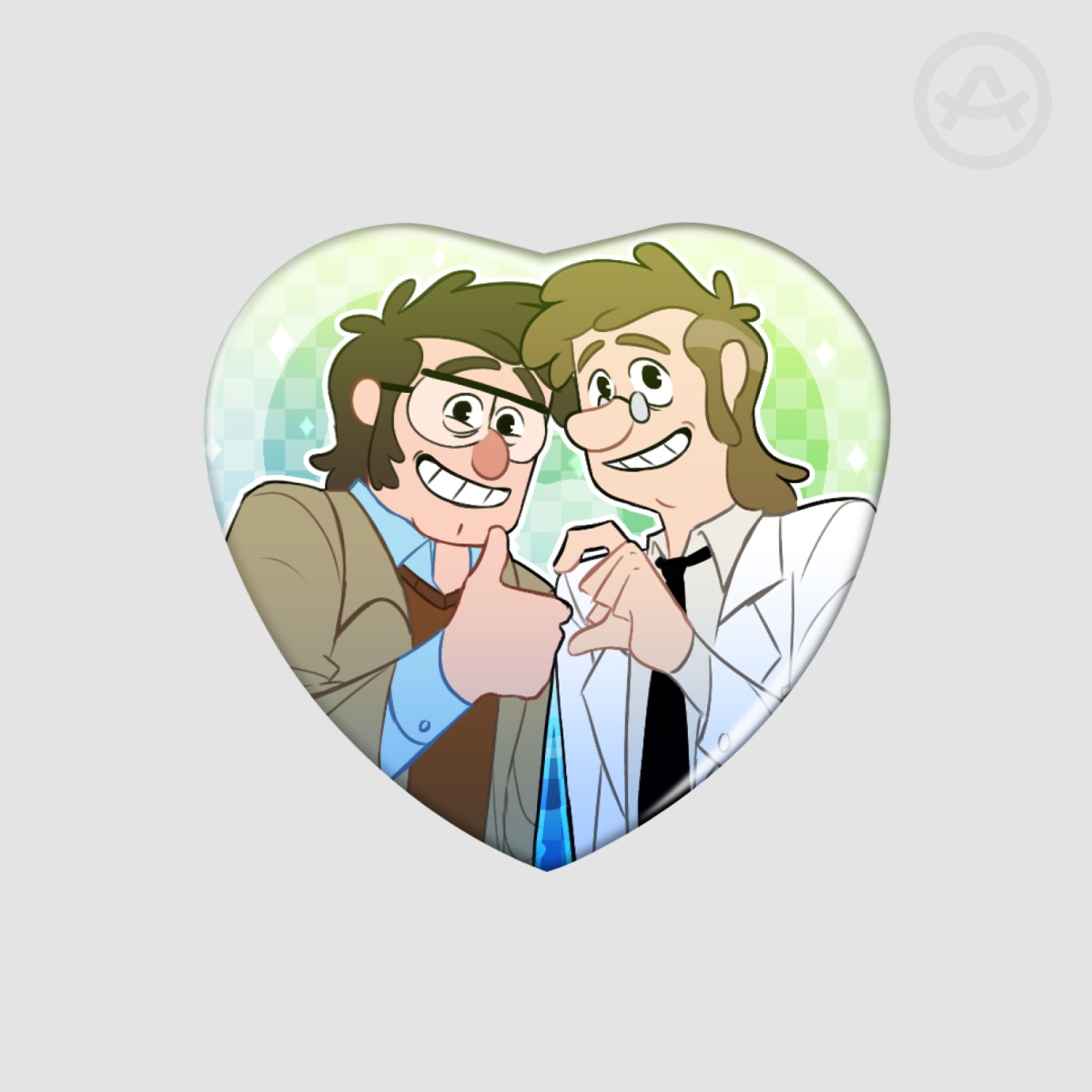 Fiddauthor Heart Holographic Badge