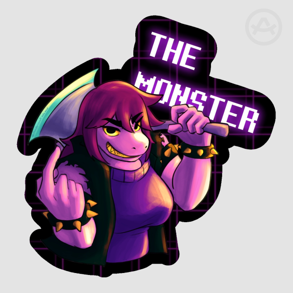 DELTARUNE | The Monster [MATTE DIE CUT STICKER]