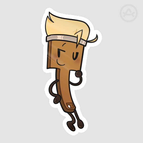 Paintbrush Inanimate Insanity Die Cut Sticker
