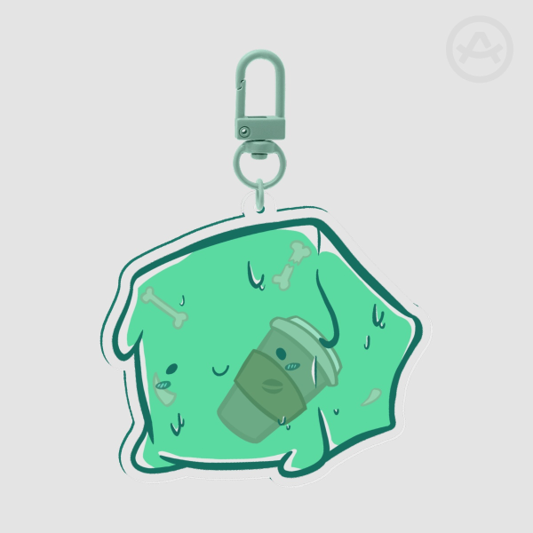 Gelatinous Cube Cute Acrylic Charm