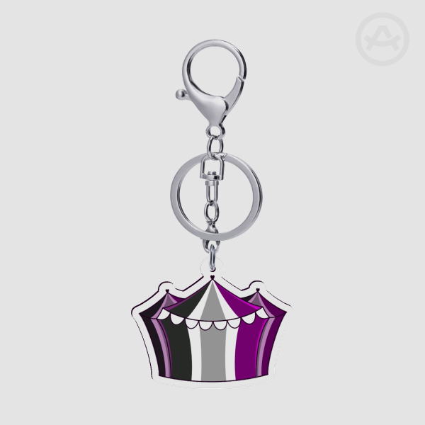 Asexual Flag Circus Tent Keychain