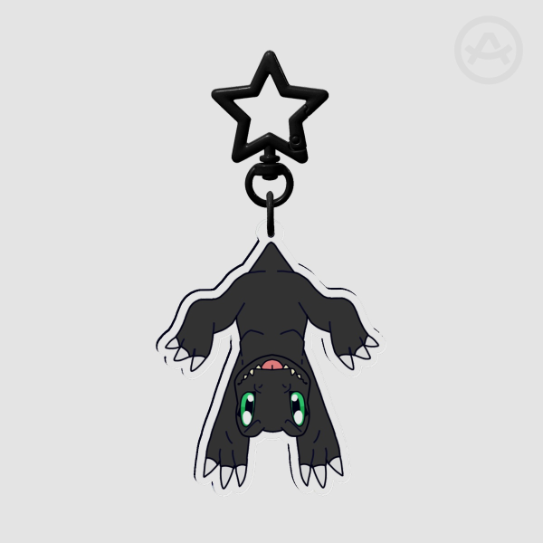 Black Agumon Dangling Keychain