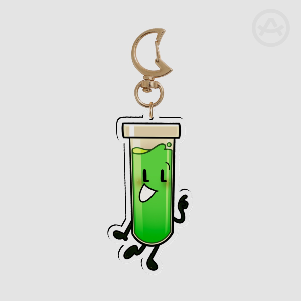 Test Tube DOUBLE SIDED Inanimate Insanity Keychain