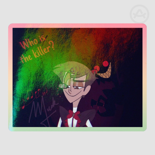 Human Alastor Colored Edge Die Cut Stickers