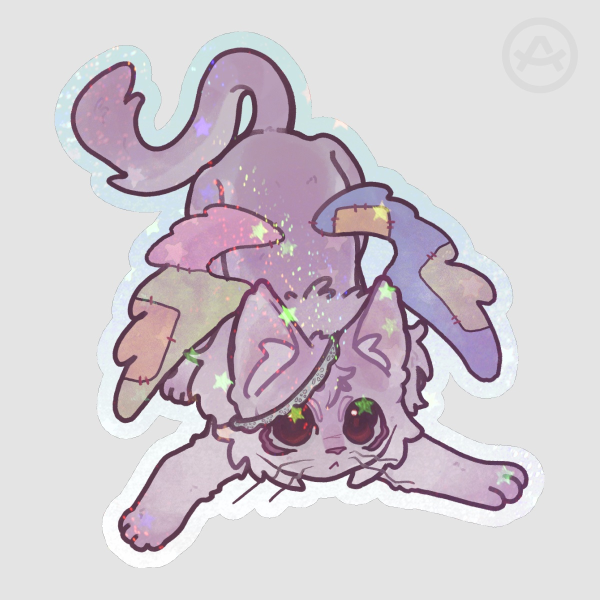 Cat-ified Minna Glitter Sticker!