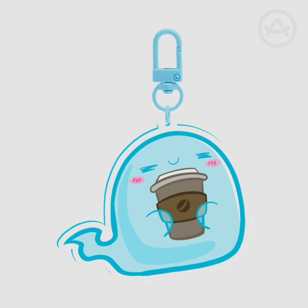 Coffee Ghost Cute Acrylic Charm