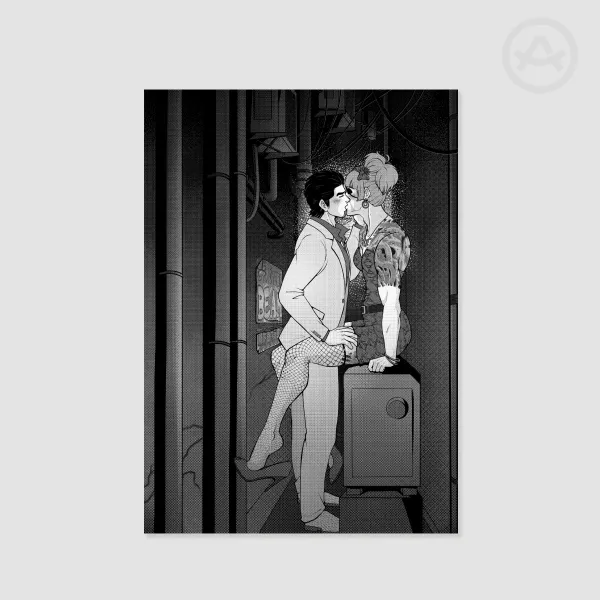 A4 Kiryu & Majima (Goromi) kiss print