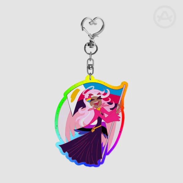 Saints Pride Glitter Keychain - Saint Valentine