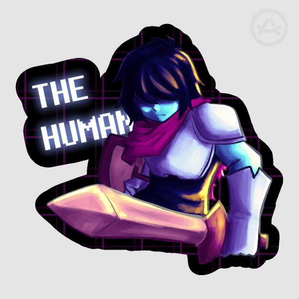 DELTARUNE | The Human [MATTE DIE CUT STICKER]