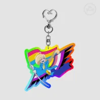 Saints Pride Glitter Keychain - Saint Luke