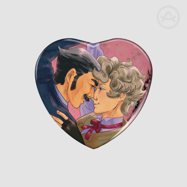 Homumiko heart button badge