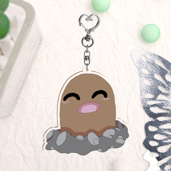 Digglett-Acrylic Keychain