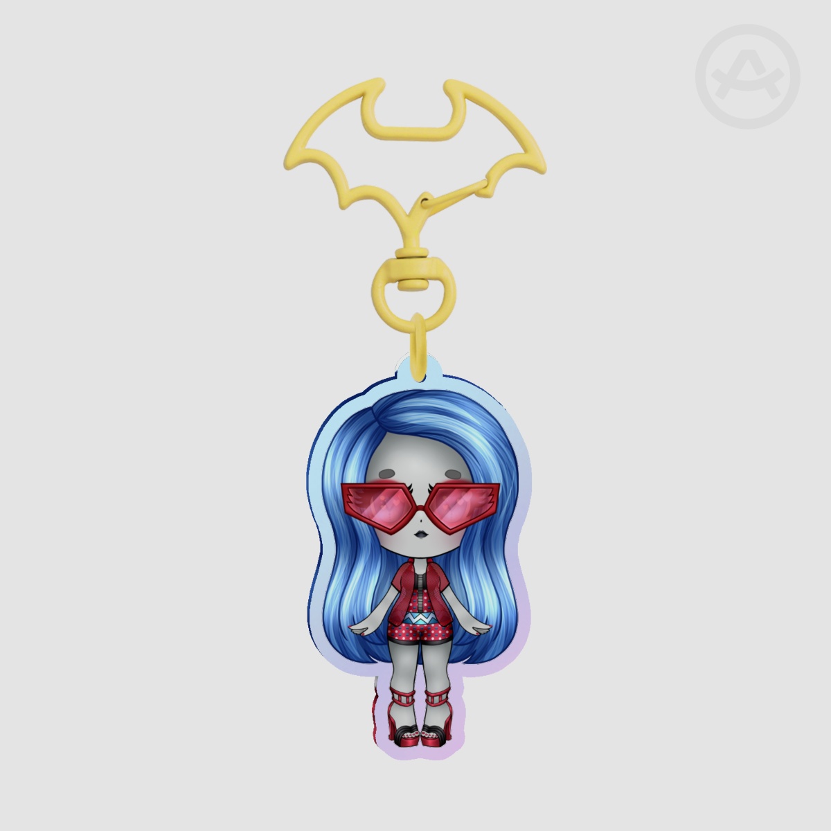 MH - Chibi Gloom Beach Ghoulia Yelps (V2) Rainbow Keychain
