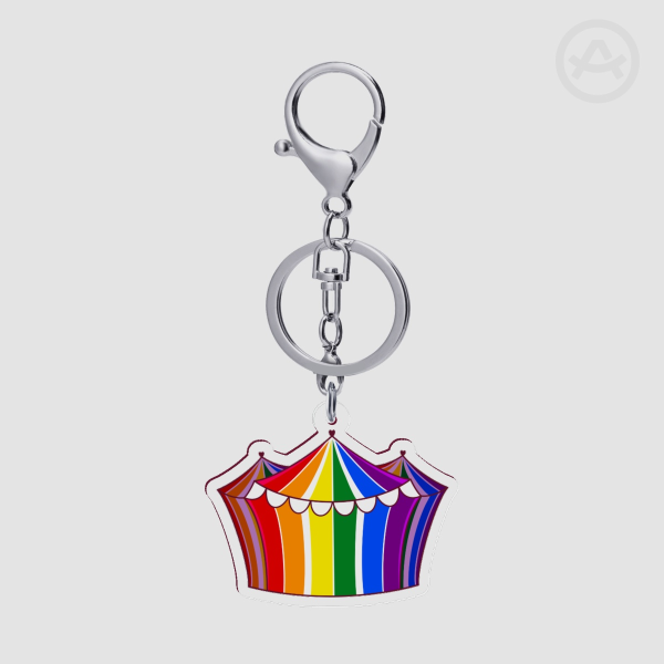 LGBTQ Flag Circus Tent Keychain