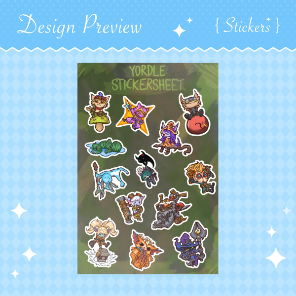 Yordle Stickers Sheet