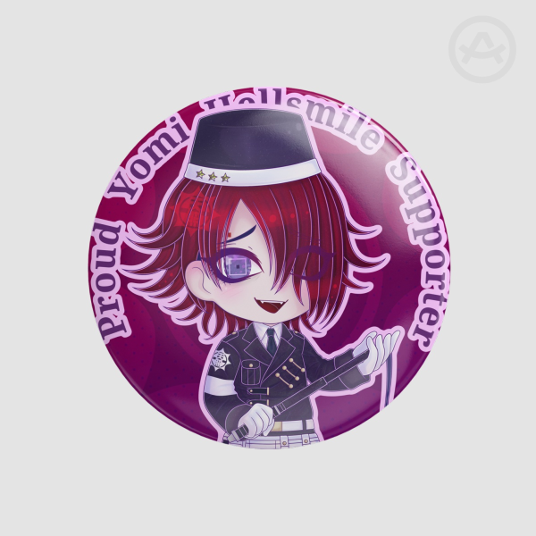 Master Detective Archives: Rain Code Yomi Hellsmile Button Pins 75mm