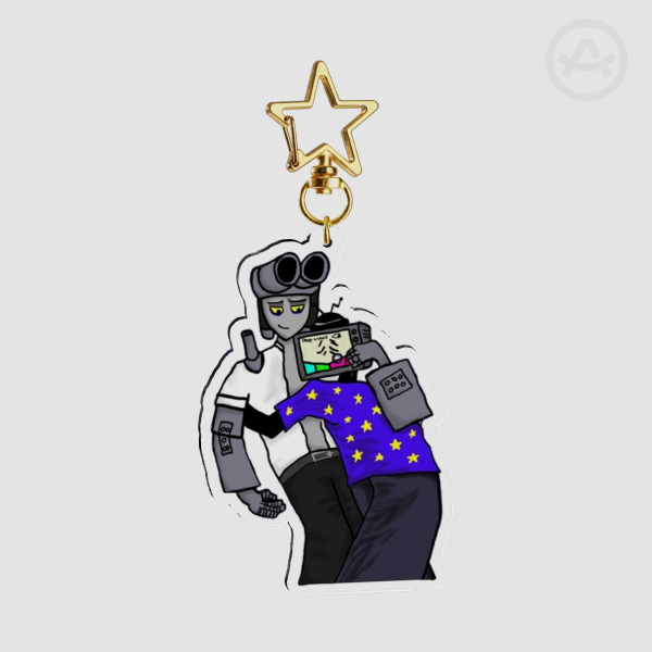 Gunshow (Mr Puzzles x Mr WPNZ) Acrylic Keychain - SMG4