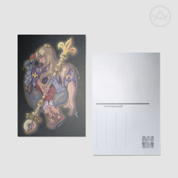 Hetalia, Nyo Spain and France, Postcard
